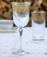 Фото #3 товара Gold-Tone Embellished White Wine Goblet with Gold-Tone Rings, Set of 4