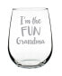 Фото #1 товара I'm The Fun Grandma Grandparent Gifts Stem Less Wine Glass, 17 oz