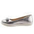 Фото #4 товара Trotters Avery T2202-044 Womens Silver Leather Slip On Ballet Flats Shoes 5.5