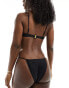 Фото #3 товара Miss Selfridge thin strap high leg bikini bottom in black