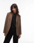 Фото #2 товара Mango single breasted blazer in brown