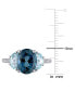 Фото #5 товара Кольцо Macy's Blue Topaz & Diamond Statement