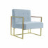Кресло DKD Home Decor Позолоченный Небесный синий Металл Пластик Велюр 67 x 70 x 76 cm