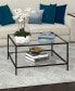 Sivil 32" Square Coffee Table with Shelf