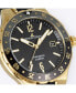 ფოტო #3 პროდუქტის Men's Hybromatic Watch with Silicone Strap and Solid Stainless Steel IP-Gold 1-2109