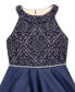 ფოტო #3 პროდუქტის Big Girls Sleeveless Lace Bodice with High Low Skirt Dress