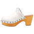 Dingo Deadwood Studded Platform Clogs Womens White DI917-100