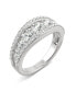 Фото #3 товара Moissanite Graduated Stone Band 1-1/2 ct. t.w. Diamond Equivalent in 14k White Gold