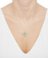 ფოტო #2 პროდუქტის Emerald (5/8 ct. t.w.) & Diamond (1/5 ct. t.w.) Cross 18" Pendant Necklace in 14k Gold (Also in Ruby & Sapphire)