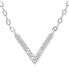 Giani Bernini cubic Zirconia Mini-Chevron 16" Pendant Necklace, Created for Macy's