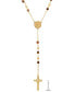 Фото #2 товара Men's Gold-Tone Lords Tiger's Eye Prayer Rosary Lariat 30" Necklace