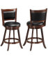 Фото #8 товара Set of 2 24'' Swivel Counter Stool Wooden Dining Chair
