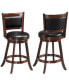 Set of 2 24'' Swivel Counter Stool Wooden Dining Chair