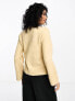 Y.A.S wide sleeved turn up cuff jumper in mushroom