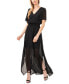 Women's Smocked Waist Flutter Sleeve Maxi Dress