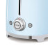 SMEG Four Slice Toaster Pastel Blue TSF02PBEU - 4 slice(s) - Blue - Steel - Buttons - Level - Rotary - China - 1500 W