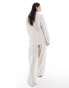 Фото #8 товара Noisy May Curve loose fit linen mix trouser co-ord in oatmeal