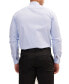 Men's Modern Spread Collar Textured Fitted Shirt