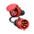 go-e Adapter Gemini flex 11 kW to CEE red 32 A - Black - Straight - Straight - IP55 - 400 V - 0.3 m