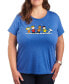 ფოტო #1 პროდუქტის Plus Size Peanuts Group Graphic T-shirt