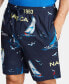 Men's Cotton Sailboat-Print Pajama Shorts