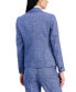 Фото #2 товара Women's Linen-Blend Cross-Dyed Single-Button Blazer