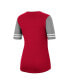 Фото #4 товара Women's Crimson, Heathered Gray Alabama Crimson Tide There You Are V-Neck T-shirt