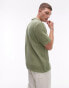 Topman knitted crochet shirt in green