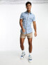 Фото #2 товара ASOS DESIGN skinny denim short sleeve shirt in light blue wash