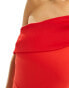 Фото #8 товара Vesper satin trim one shoulder wide leg jumpsuit in red