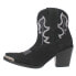 Фото #5 товара Dingo Joyride Embroidered Snip Toe Cowboy Booties Womens Black Casual Boots DI54