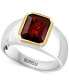 EFFY® Men's Rhodolite Garnet Ring (3-7/8 ct. t.w.) in Sterling Silver & 18K Gold Plate