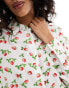 Фото #2 товара ASOS DESIGN relaxed shirt with linen in strawberry