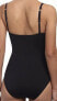 Tommy Bahama Women's 189223 Solid V-neck One-piece Swimsuit Black Size 14