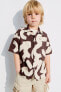 Фото #1 товара Хлопковая рубашка с принтом ZARA