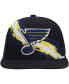 Фото #2 товара Men's Black St. Louis Blues Vintage-Like Paintbrush Snapback Hat