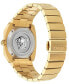 Men's Swiss Gold Ion Plated Stainless Steel Bracelet Watch 44mm