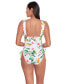 ფოტო #2 პროდუქტის Women's Shirred Printed One-Piece Swimsuit