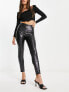 Фото #7 товара In The Style leather look legging in black