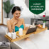 Фото #10 товара Luxury 1 or 2 Person Bath Tray with Extendable Sides + Soap Dish (Natural) (No Soap Holder)