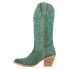 Фото #3 товара Ferrini Quinn Embroidered Snip Toe Cowboy Womens Green Casual Boots 8486151