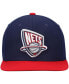 Men's Navy, Red New Jersey Nets Hardwood Classics Team Two-Tone 2.0 Snapback Hat