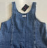 Levi's Women's Alyssa Blue Stonewash Cotton Denim Overalls Mini Dress Size L New