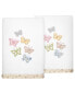 Фото #1 товара Textiles Turkish Cotton Mariposa Embellished Hand Towel Set, 2 Piece