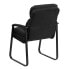 Фото #2 товара Black Microfiber Executive Side Reception Chair With Sled Base