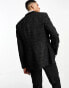 Фото #8 товара ASOS DESIGN slim suit jacket in crosshatch in black
