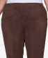 Plus Size Autumn Weekend Micro Suede Flat Front Short Length Pants