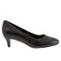 Фото #1 товара Trotters Fab T1905-001 Womens Black Leather Slip On Pumps Heels Shoes 11