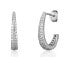 Silver hoop earrings with zircons SVLE1810XH2BI00