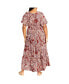 ფოტო #3 პროდუქტის Plus Size Paisley Charm Maxi Dress